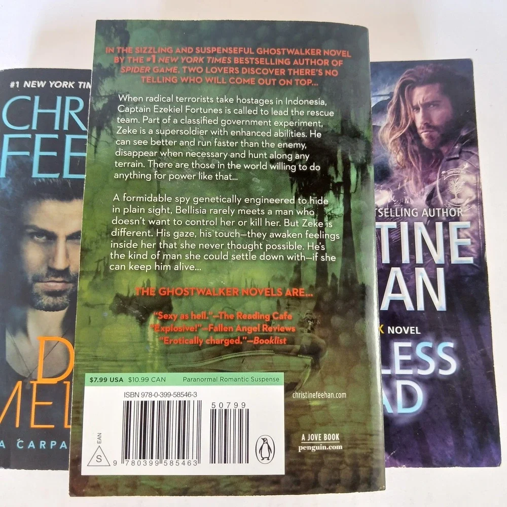 Christine Feehan Paranormal Romance Fiction 3 Paperback‎ Novel Lot